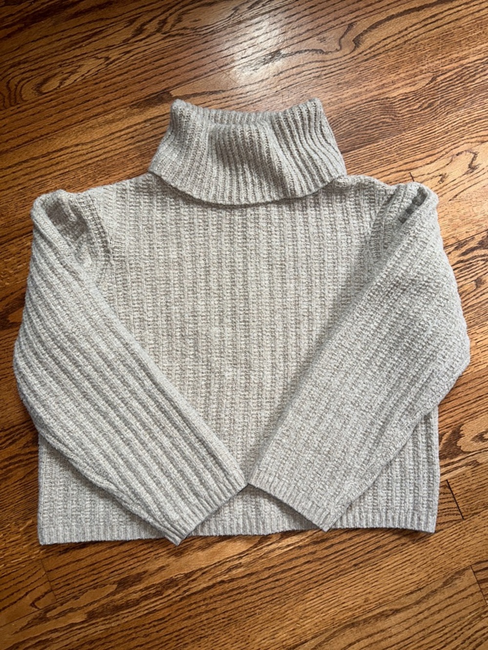 Women’s Cozy Beige Turtleneck Sweater - Size M